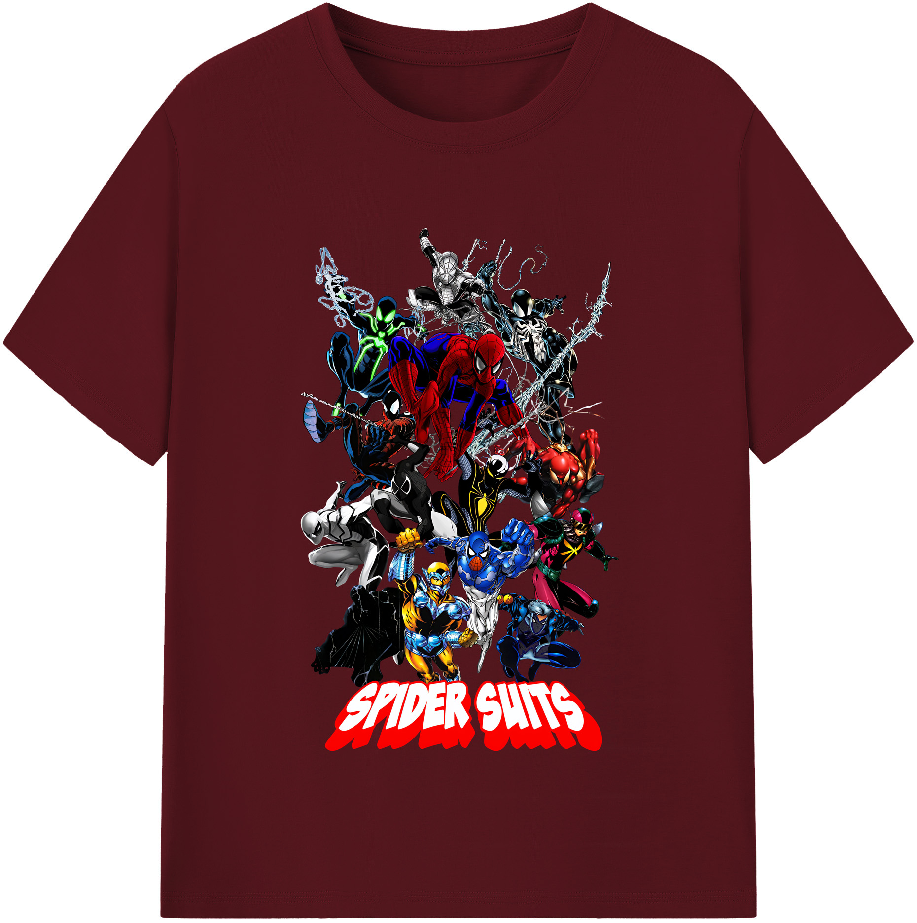 （画像用） Spider Man スパイダーマン 綿100％半袖Tシャツ（フロントプリント）